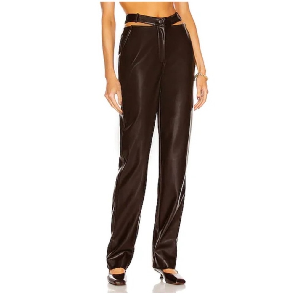 JONATHAN SIMKHAI Brown leather pants